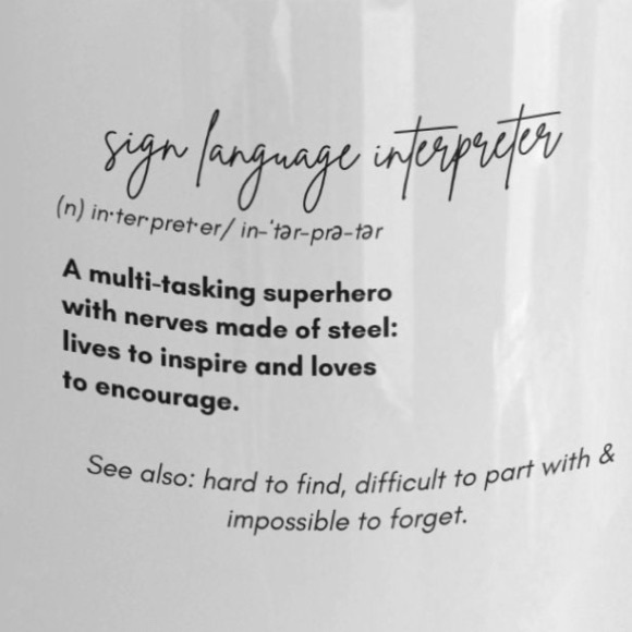 Sign Language Interpreter Gift - Mug for ASL Interpreter Appreciaton - Picture 4 of 5
